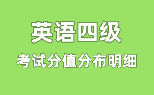 大學(xué)英語(yǔ)四級(jí)考試分值分布明細(xì),四級(jí)分?jǐn)?shù)分配情況