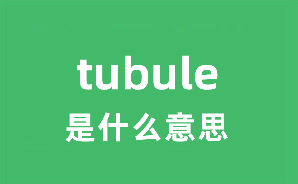 tubule是什么意思