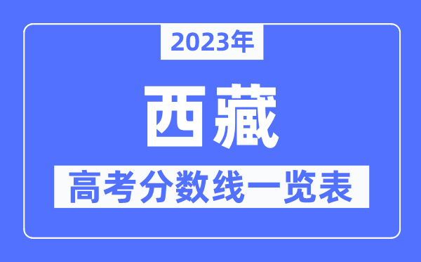 2023年西藏高考分數線一覽表(含一本,二本,專科分數線)