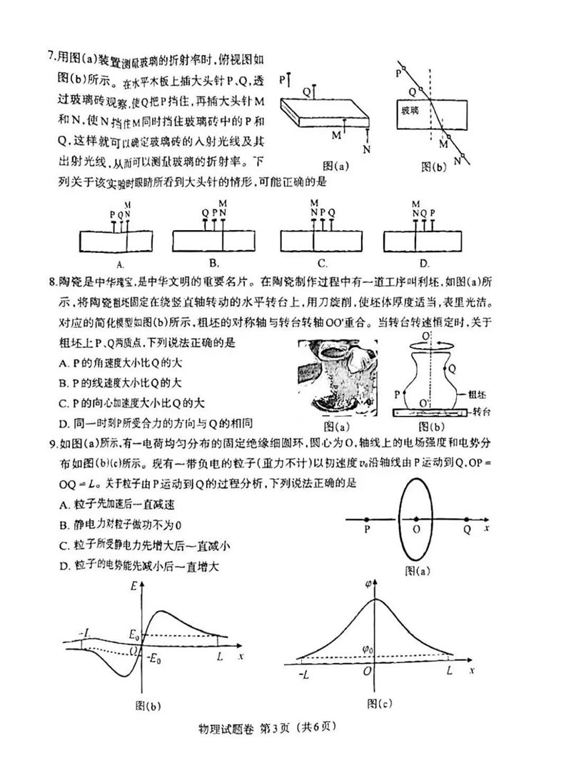 新高考2024七省聯考物理試卷及答案解析