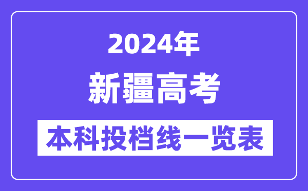 新疆2024年高考本科一批投檔線一覽表(2025年參考)