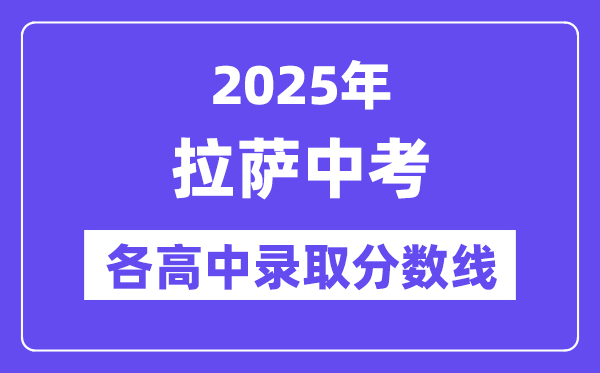2025年拉薩中考各高中錄取分數線一覽表