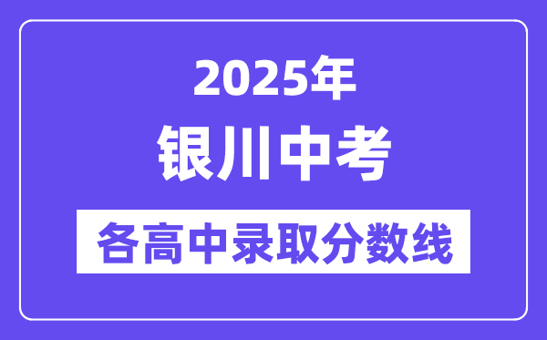 2025年銀川中考各高中錄取分數線一覽表