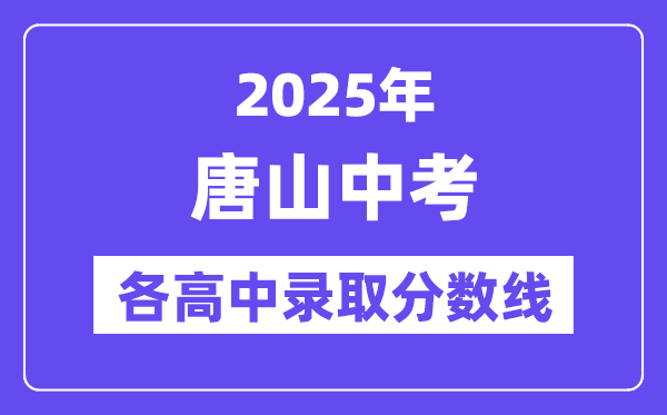 2025年唐山中考各高中錄取分數線一覽表