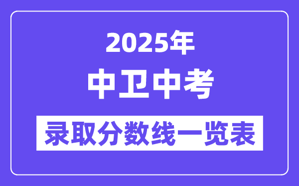 2025年中衛(wèi)中考各高中錄取分?jǐn)?shù)線一覽表