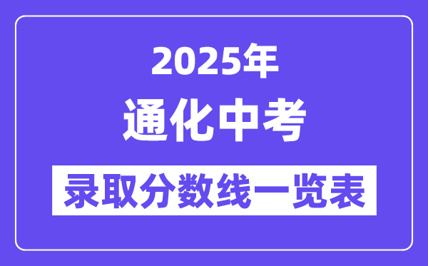 2025年通化中考各高中錄取分數線一覽表