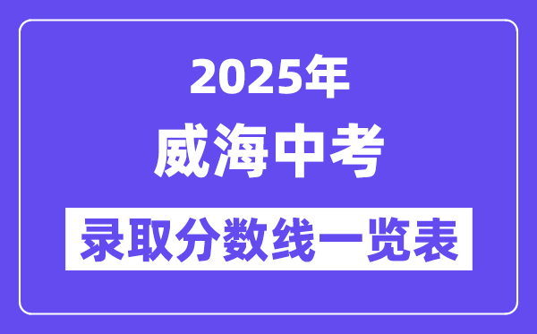 2025年威海中考各高中錄取分數(shù)線一覽表