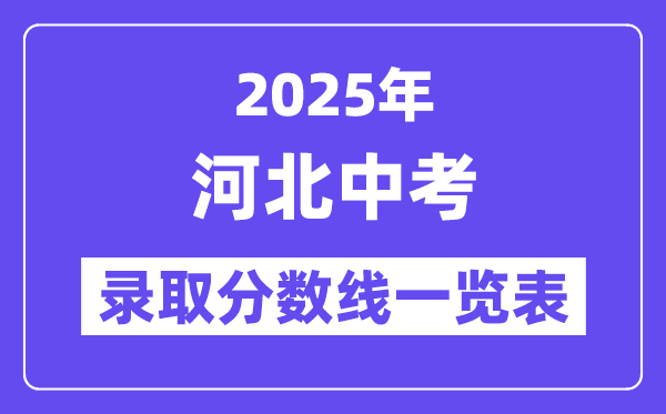 2025年河北中考錄取分數線一覽表,中考多少分能上高中？