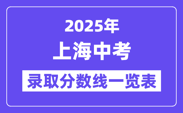 2025年上海中考各高中錄取分數線一覽表