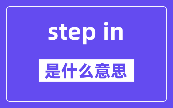 step in和step into的區別是什么,中文翻譯是什么
