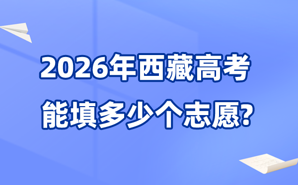 2026年西藏可以填多少個高考志愿,各批次能報考的學校和專業數量